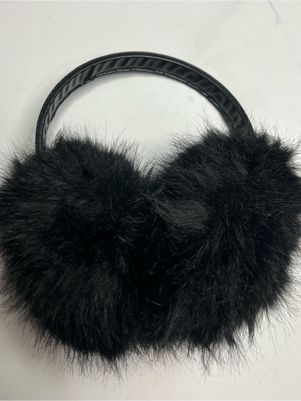Black Faux Fur Earmuffs - Unbranded
